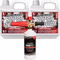 Super Concentrate Snow Foam Car Shampoo Kits - Cherry 2 x 1L, 1 x Pro-Kleen Karcher Lance
