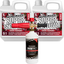 Super Concentrate Snow Foam Car Shampoo Kits - Cherry 2 x 1L, 1 x Pro-Kleen Karcher Lance