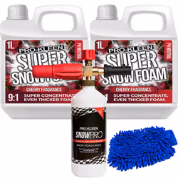 Super Concentrate Snow Foam Car Shampoo Kits - Cherry 2 x 1L, 1 x Pro-Kleen Karcher Lance & Mitt