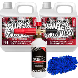 Super Concentrate Snow Foam Car Shampoo Kits - Cherry 2 x 1L, 1 x Pro-Kleen Karcher Lance & Mitt