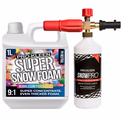 Super Concentrate Snow Foam Car Shampoo Kits - Bubblegum 1 x 1L, 1 x Pro-Kleen Karcher Lance