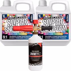 Super Concentrate Snow Foam Car Shampoo Kits - Bubblegum 2 x 1L, 1 x Pro-Kleen Karcher Lance