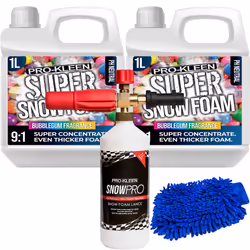 Super Concentrate Snow Foam Car Shampoo Kits - Bubblegum 2 x 1L, 1 x Pro-Kleen Karcher Lance & Mitt