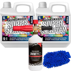 Super Concentrate Snow Foam Car Shampoo Kits - Bubblegum 2 x 1L, 1 x Pro-Kleen Karcher Lance & Mitt