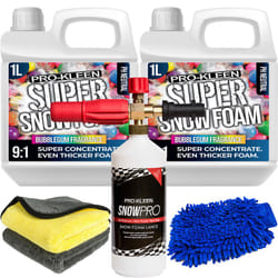 Super Concentrate Snow Foam Car Shampoo Kits - Bubblegum 2 x 1L, 1 x Pro-Kleen Karcher Lance, Mitt & 2 Cloths