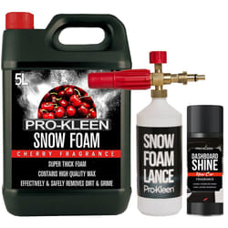 Pro-Kleen Cherry Snow Foam, Nilfisk Lance, Dashboard Shine Spray