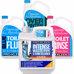 Caravan Over Winter Exterior Protector & Toilet & Pipe Cleaner Kit