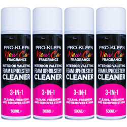 Interior Car Upholstery Foam Cleaner New Car Scent - 4 x 500ml
