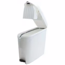 2 x White Pedal Operated Sanitary Bin 20 Litre Capacity