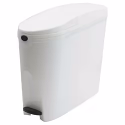 3 x White Pedal Operated Sanitary Bin 20 Litre Capacity