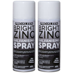 Zinc Galvanising Spray Paint Primer & Topcoat - 2 x 400ml