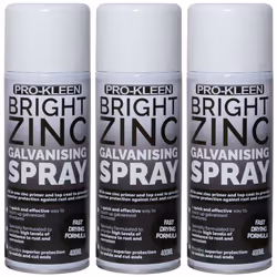 Zinc Galvanising Spray Paint Primer & Topcoat - 3 x 400ml