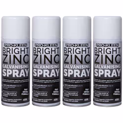 Zinc Galvanising Spray Paint Primer & Topcoat - 4 x 400ml