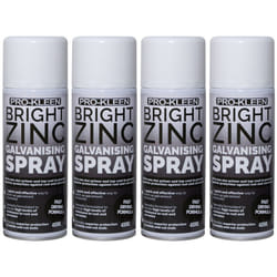 Zinc Galvanising Spray Paint Primer & Topcoat - 4 x 400ml