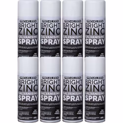 Zinc Galvanising Spray Paint Primer & Topcoat - 8 x 400ml