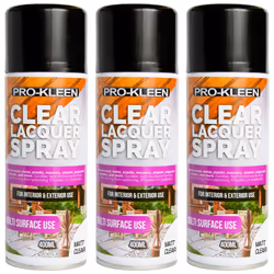Pro-Kleen Multi-surface Clear Lacquer Spray - Matt, 3