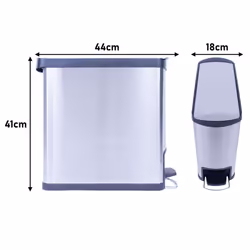Pro-Kleen Stainless Steel Pedal Sanitary Bin 16L