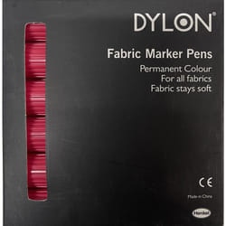 Pack Of 6 Dylon Fabric Marker Pens - Red