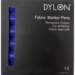 Pack Of 6 Dylon Fabric Marker Pens - Blue