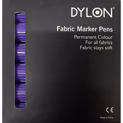 Pack Of 6 Dylon Fabric Marker Pens - Purple