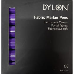Pack Of 6 Dylon Fabric Marker Pens - Purple