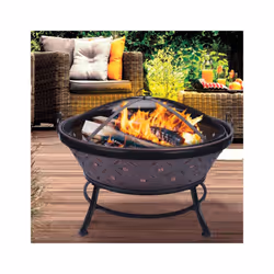 Cordoba Large Garden Fire Pit Portable for Picnic BBQ Patio Party Copper Firepit