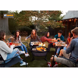 Cordoba Large Garden Fire Pit Portable for Picnic BBQ Patio Party Copper Firepit
