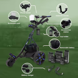 M.Y Pro Series Electric Golf Trolley - Blue