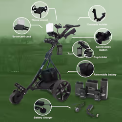 M.Y Pro Series Electric Golf Trolley - Grey