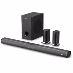 Majority Everest 5.1 Dolby Audio Soundbar and Subwoofer, 5.1 channels, 300 W, Movie, Music, TV, 300 W, 150 W, Active subwoofe ...