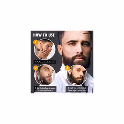 Beard Pen GROOMARANG Beard Pencil Filler for Men - Natural Enhancer to Fill, Shape and Define - Black or Brown PLUS Beard Shaping Comb (Dark Brown)