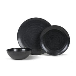 Kampa 9120001335 dining plate Dinner plate Round Melamine Black 12 pc(s)