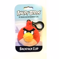 Angry Birds Backpack Clip - Plush Red Bird