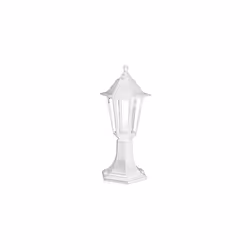 Ex-Pro Traditional Style IP44 Rated White Outdoor Garden Post Top Lamp Lantern Light, E27 Fitting - White