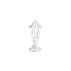 Ex-Pro Traditional Style IP44 Rated White Outdoor Garden Post Top Lamp Lantern Light, E27 Fitting - White