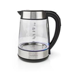 Large 1.7L Blue LED Light Illuminated Glass Kettle 360 Cordless Electric Filter
