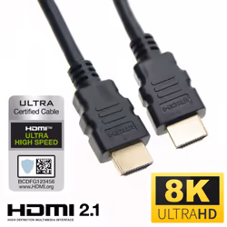 Ex-Pro 8K Certified HDMI 2.1 Ultra High Speed 48Gbps Cable 3m 8K@60Hz 4K@120Hz UHD
