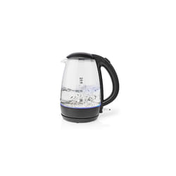 Electric Kettle, 1.7L Glass Jug with Blue LED Illumination, 360 Swivel Base, Fast Boil, Auto Shut-Off and Boil-Dry Protection, 2200W, Cordless,
