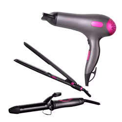 Carmen C81128, Hair styling kit, Warm, Buttons, Dry/wet hair, 90 s, Grey, Violet