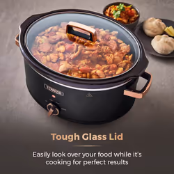 Tower 6.5L Slow Cooker T16043BLK Black & Rose Gold