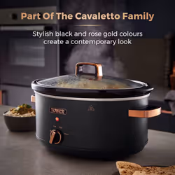 Tower 6.5L Slow Cooker T16043BLK Black & Rose Gold - Additional view 4