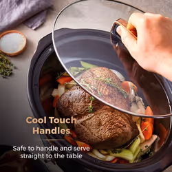 Tower 6.5L Slow Cooker T16043BLK Black & Rose Gold - Additional view 5