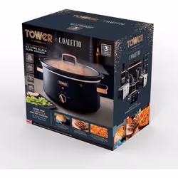 Tower 6.5L Slow Cooker T16043BLK Black & Rose Gold - Additional view 8