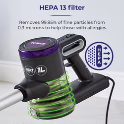 Tower T513005 Pro XEC20 Corded 3-in-1 Vacuum Cleaner with Cyclonic Suction, Built-in HEPA 13 Filter and Detachable Handheld Mode - Additional view 8