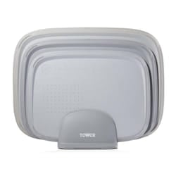 Tower T847035 kitchen cutting board Rectangular Plastic Grey