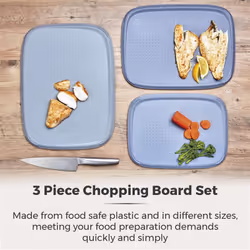 Tower T847035 kitchen cutting board Rectangular Plastic Grey