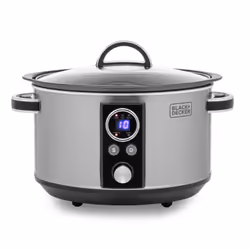 Black & Decker BXSC16045GB, 6.5 L, Black, Stainless steel, Rotary, Digital, LED, 200 W