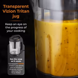 Tower T12067 Vison Soup Maker, Stainless Steel, 1.6L