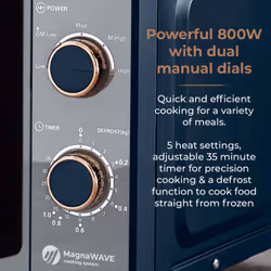 Tower Cavaletto 20L Manual Microwave - Midnight blue - Additional view 4