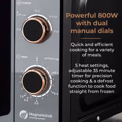 Tower Cavaletto 20L Manual Microwave - Black - Additional view 4